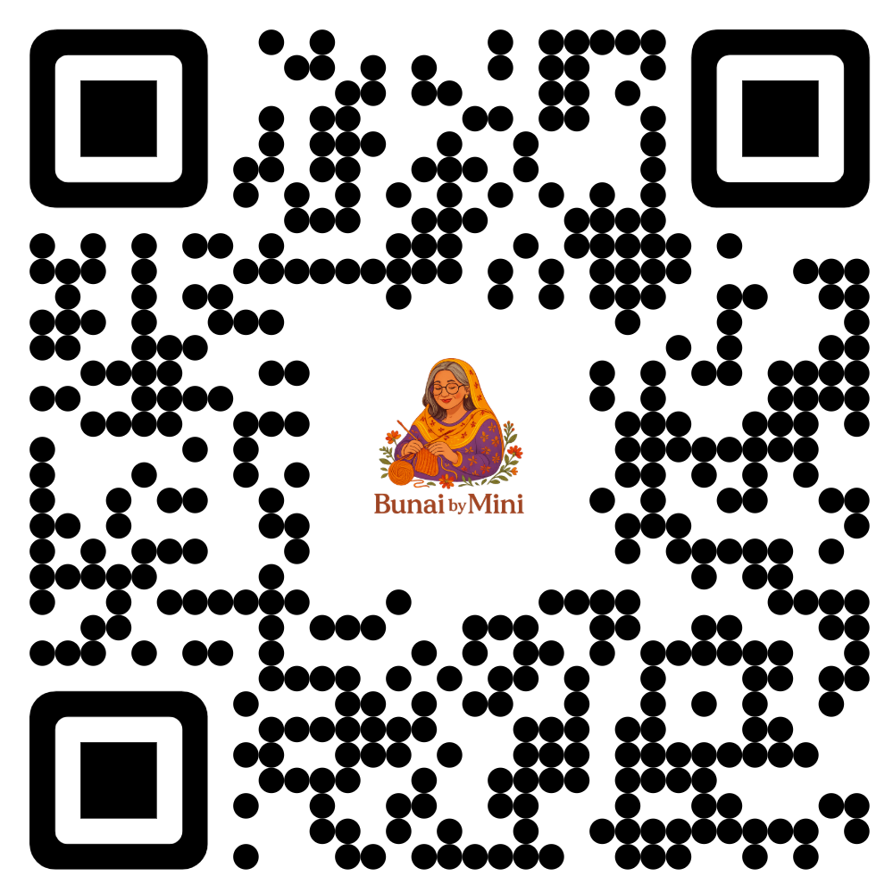 Scan to visit @bunaibymini on Instagram